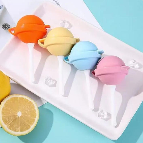 4 Colors Spherical Handheld Silicone Mini Ice Cream Molds