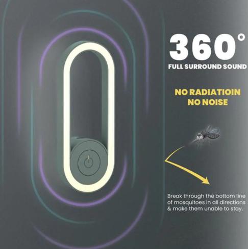 Ultrasonic Mosquito Repellent Night Light | Plug In Soft Glow Bedside Lamp