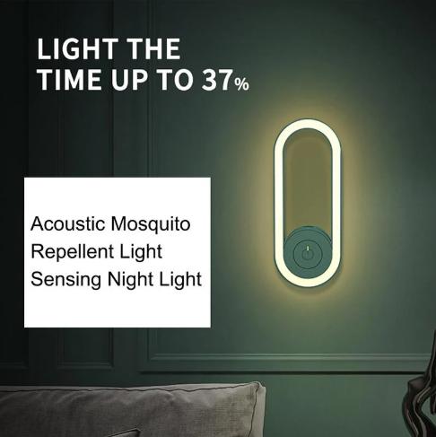 Ultrasonic Mosquito Repellent Night Light | Plug In Soft Glow Bedside Lamp