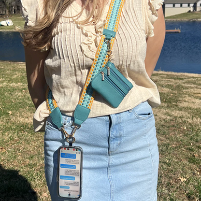 Strap W/Zippered Pouch Fun Dots
