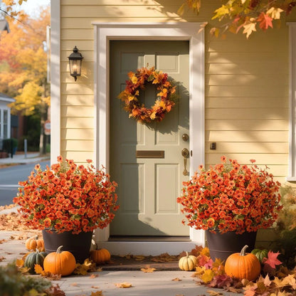 🏆 50K+ SOLD! 💐Lifelike UV-Resistant Sunset Mums – Waterproof, Windproof & Perfect for Fall Decor 🍂