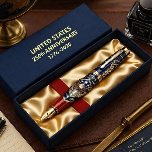 Perfect For Any Patriot 一 USA 250th Anniversary Notebook & Pen Set, 1776-2026 Patriotic Gift