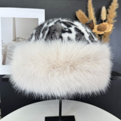 Oversized Fluffy Faux Fur Pompom Hat Warm And Luxurious For Winter