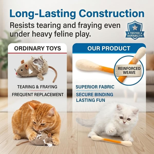 🐱Swabs Large Size Cat Toys with Catnip ❤️For happy, healthy, and active indoor cats🐱