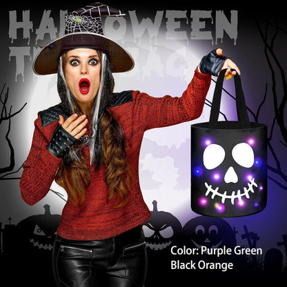 Halloween Trick or Treat LED Bucket for Kids