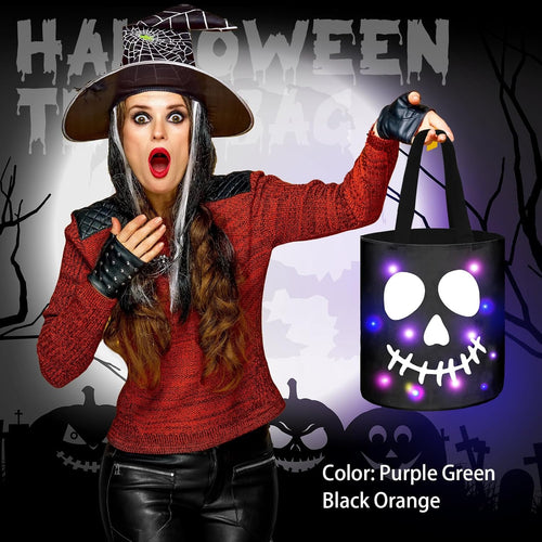 Halloween Trick or Treat LED Bucket for Kids