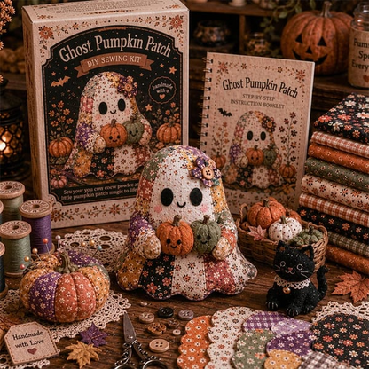 🔥Halloween Early Bird Sale🎃Little Ghost's Cozy Halloween DIY Patchwork Kit