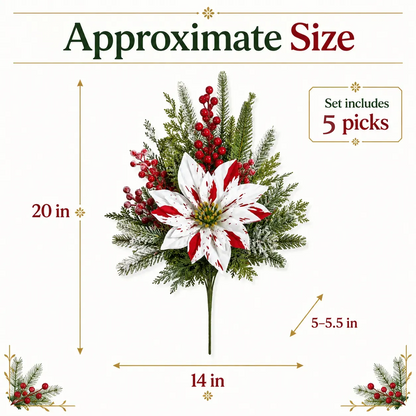 ❀Last Day 61% OFF🔥Christmas Poinsettia Planter Inserts