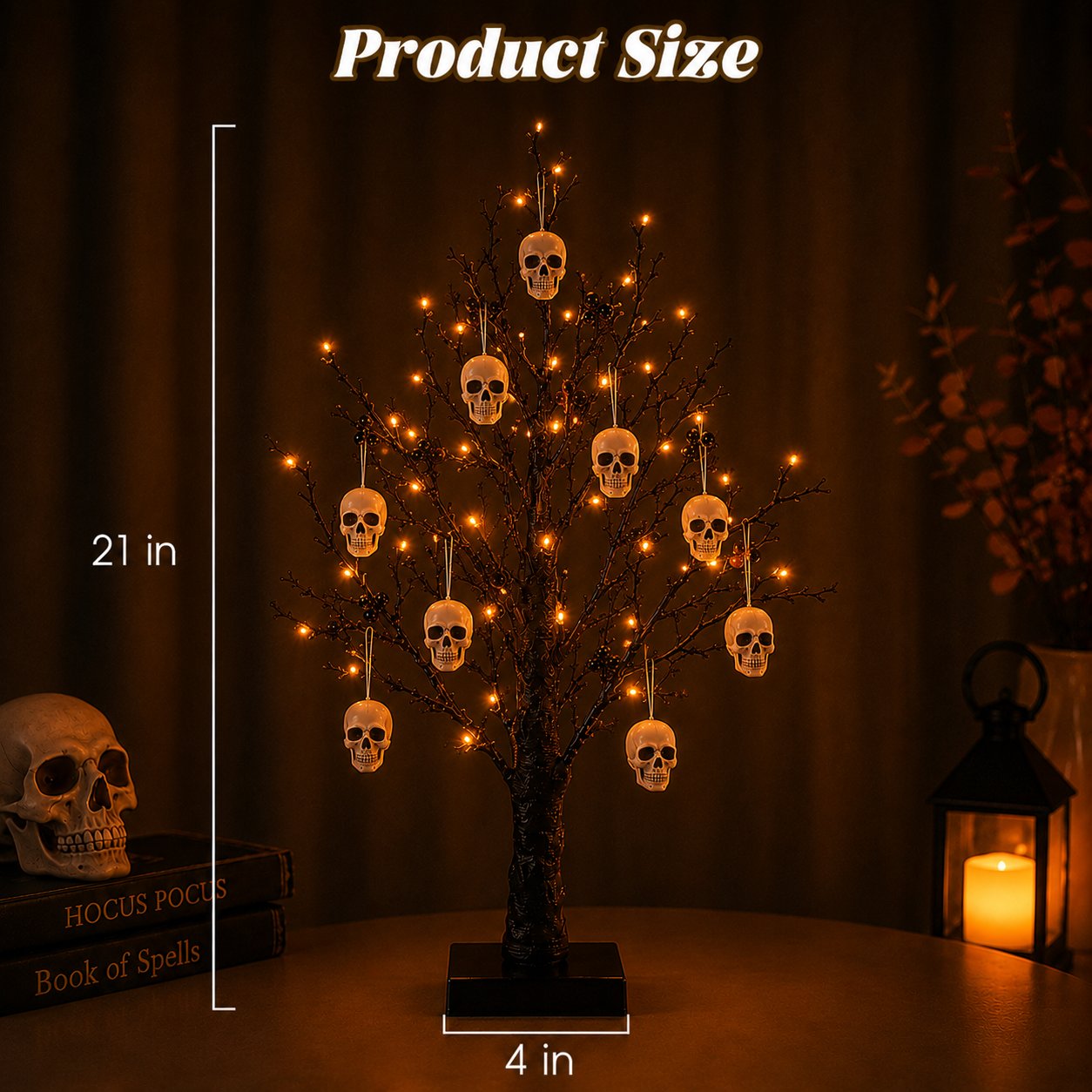 Vintage LED Halloween Ghost Tree