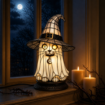 🎃7-Piece Halloween Stained Glass-Style Lighted Figurine Collection