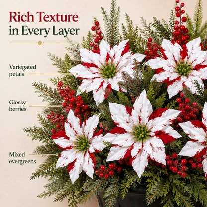 ❀Last Day 61% OFF🔥Christmas Poinsettia Planter Inserts