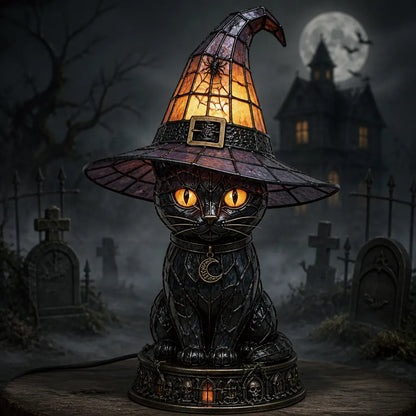 🔥 50% OFF——Magical Black Cat Witch Lamp 🐈‍⬛✨