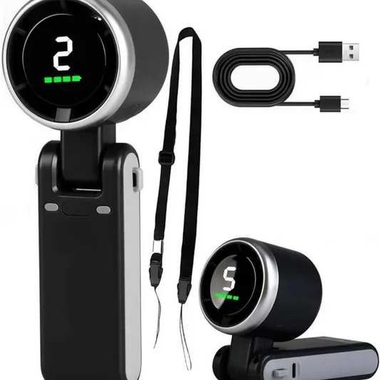 Portable 3 In 1 Rechargeable TurboHandheld Fan With 5 Speeds