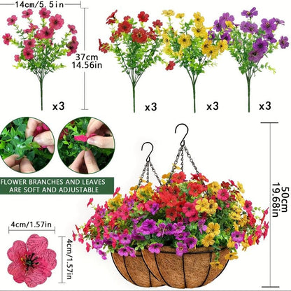 🔥Last Day Each Only $4.99🔥UV Resistant Look Real Colorful Spring Flowers