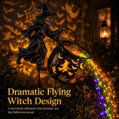 5K+ people purchased it over the past week.🧙‍♀Halloween Witch Cauldron Garden Light🎃✨