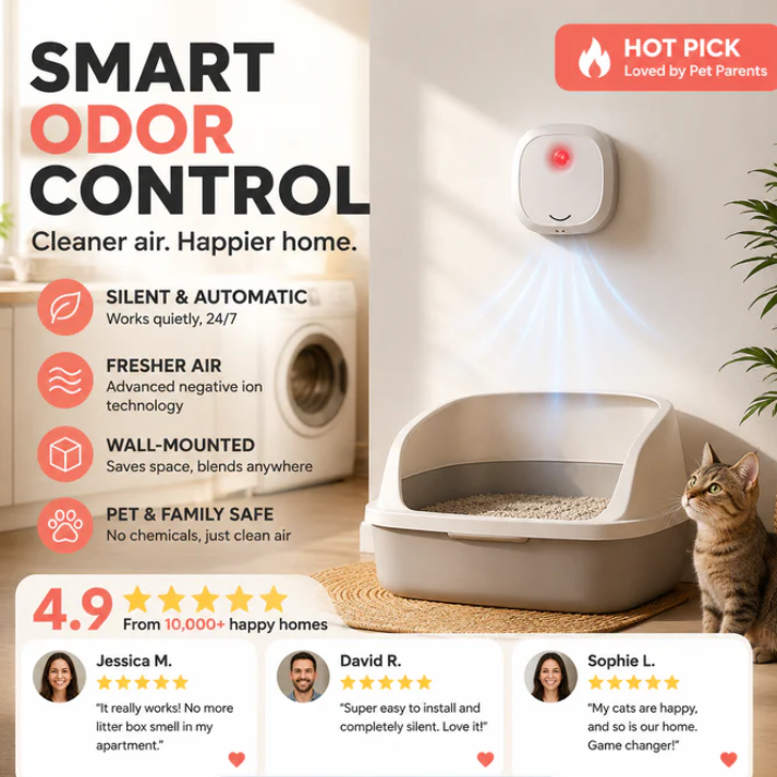 Say Goodbye To Unpleasant Odors With It! Smart Quiet Pet Odor Eliminator