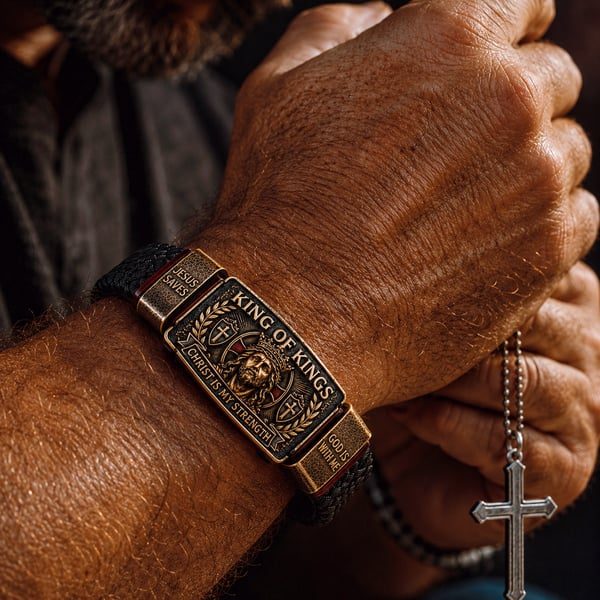 King Of Kings Faith Bracelet – Adjustable Christian Wristband Gift