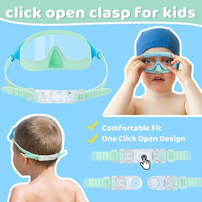 🏊‍♀️-HD children's large frame waterproof and anti-fog swimming goggles
