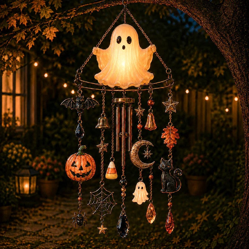 🔥Last Day 50% OFF-👻 Haunted Glow Ghost Wind Chime