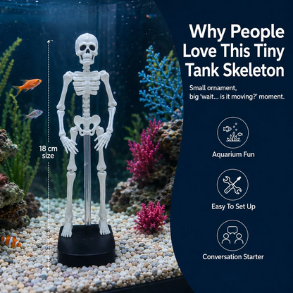 Air-Powered Dancing Skeleton Aquarium Ornament