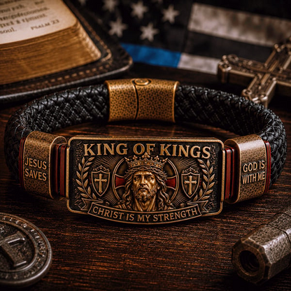 King Of Kings Faith Bracelet – Adjustable Christian Wristband Gift