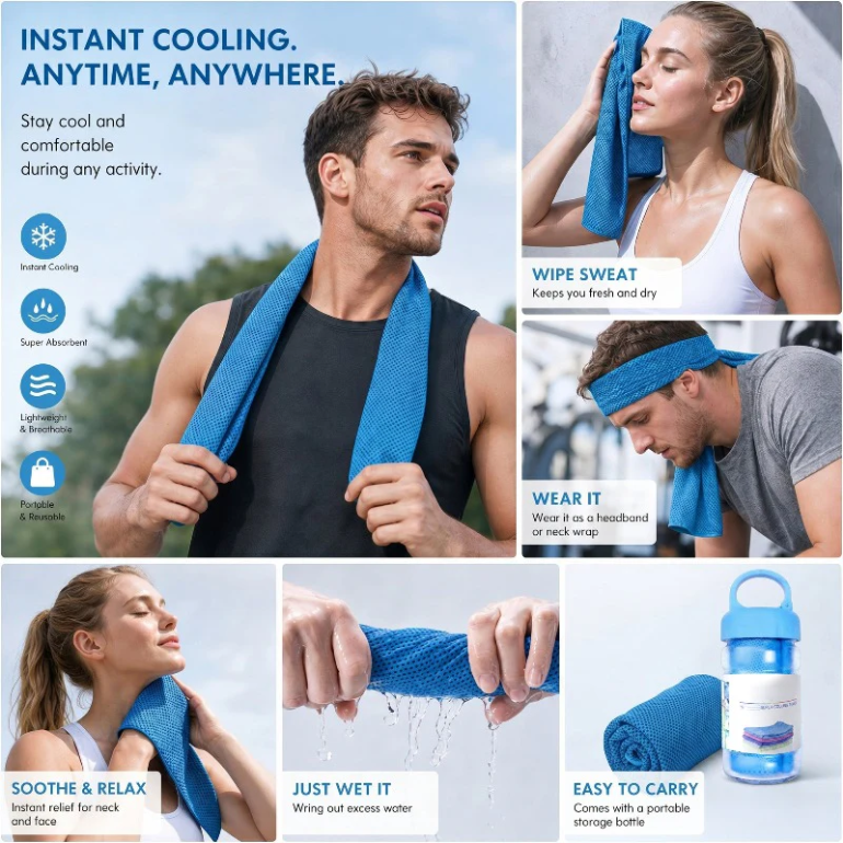 Snap-Activated Instant Cooling Towel