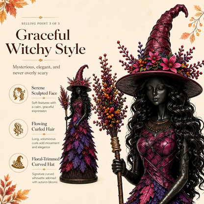 🧙‍♀Enchanted Autumn Witch Figurine🍂🎃