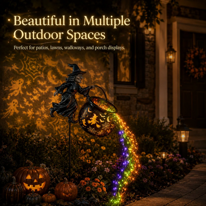 5K+ people purchased it over the past week.🧙‍♀Halloween Witch Cauldron Garden Light🎃✨