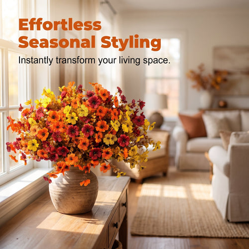 🏆 50K+ SOLD! 💐Lifelike UV-Resistant Sunset Mums – Waterproof, Windproof & Perfect for Fall Decor 🍂