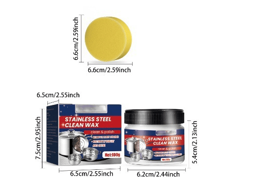 Magical Nano-Technology Stainless Steel Cleaning Paste-SURFACE SAFE, NO RESIDUE