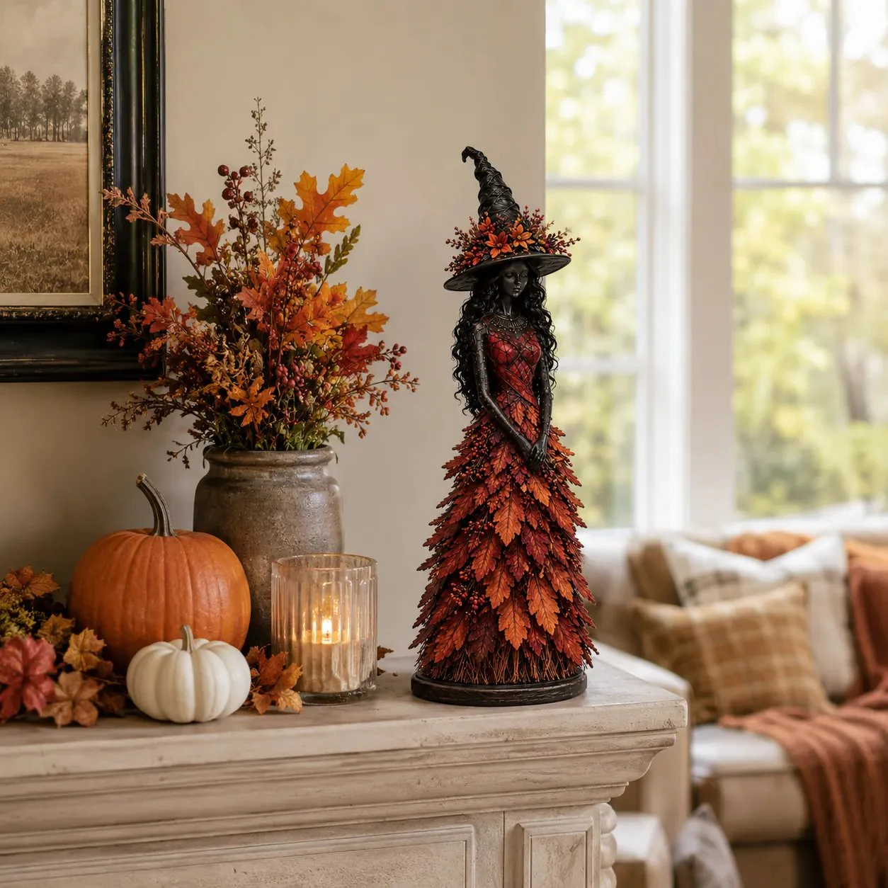 🧙‍♀Enchanted Autumn Witch Figurine🍂🎃