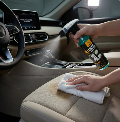 All-Purpose Degreaser Cleaner, Heavy-Duty Stain Remover Spray for Car Interior & Home, Lemon Scent 120ml Kit