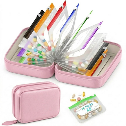 Waterproof Pill Pouch Set – Large Weekly Travel Medicine Organizer