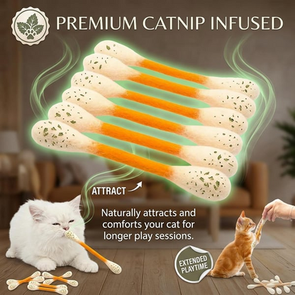 🐱Swabs Large Size Cat Toys with Catnip ❤️For happy, healthy, and active indoor cats🐱