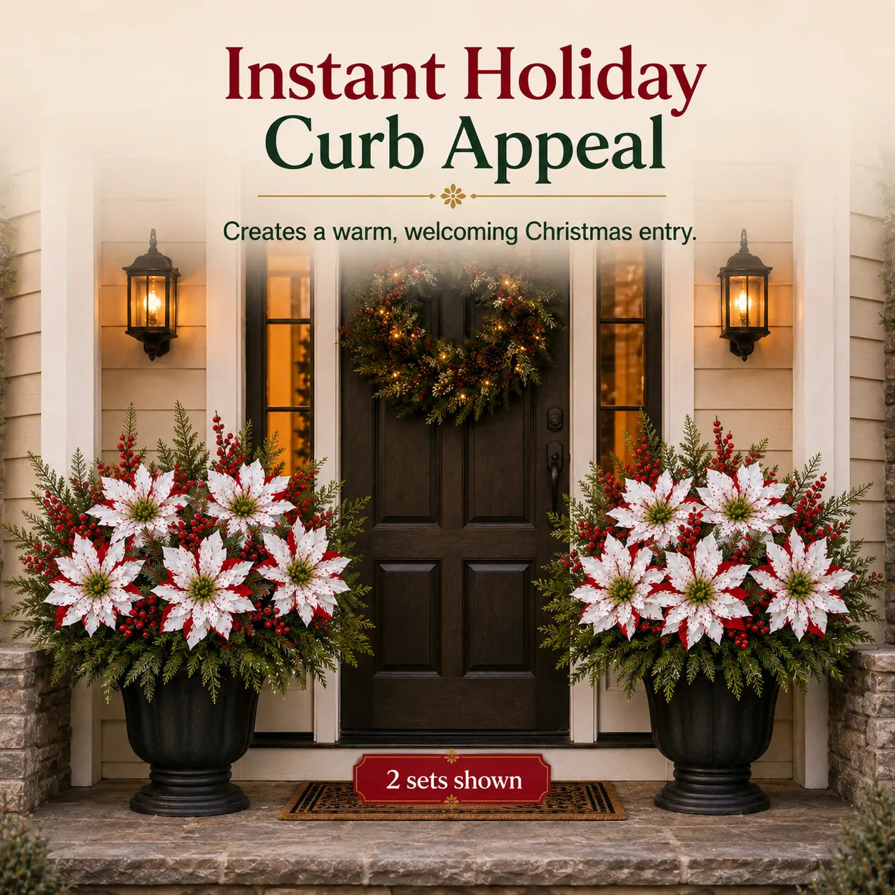 ❀Last Day 61% OFF🔥Christmas Poinsettia Planter Inserts