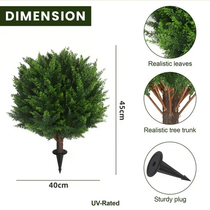 Last Day 50% OFF | UV Resistant Artificial Cedar Topiary Tree