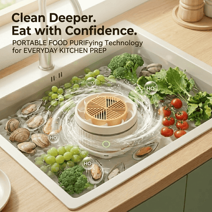 Multi-Function Food Purifier - Removes bacteria, pesticide residues, hormones, antibiotics, and heavy metals