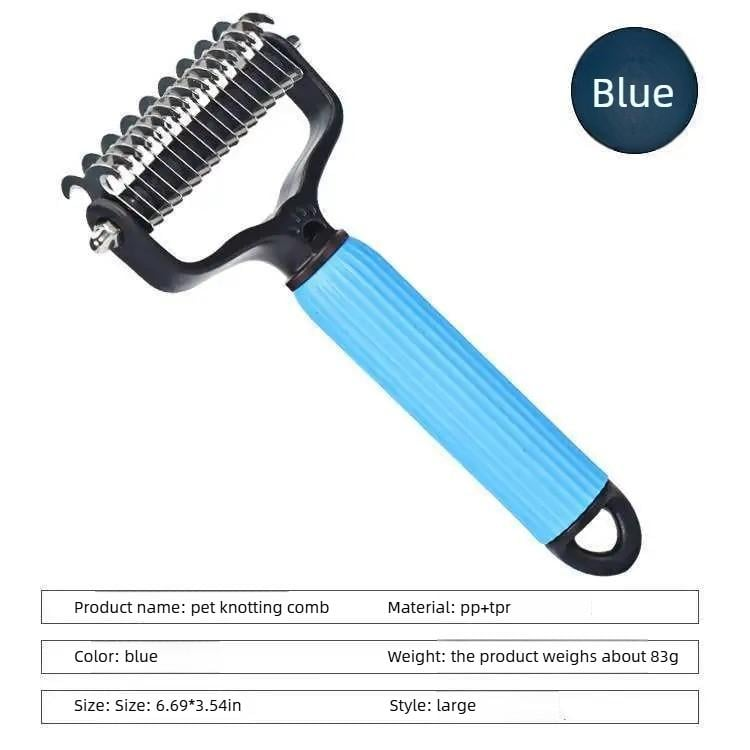 Double Sided Dog Detangling Comb for Shedding and Matted Hair