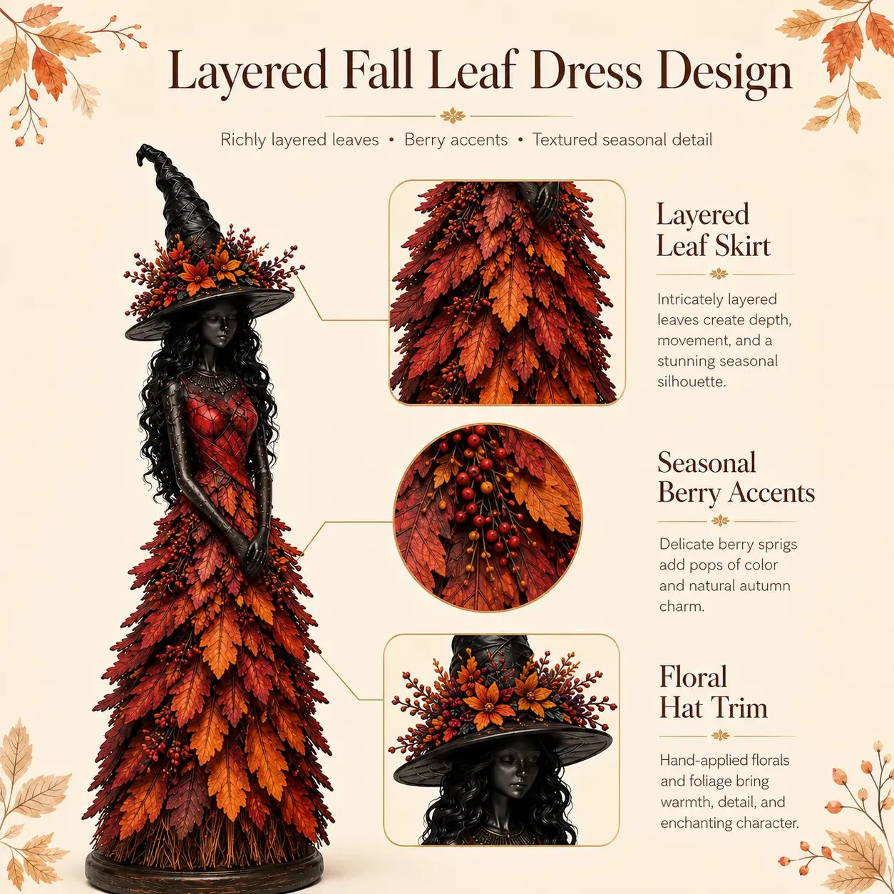 🧙‍♀Enchanted Autumn Witch Figurine🍂🎃