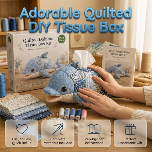 DIY Ocean Animal Tissue Box Sewing Kit - Fun Animal & Ocean Friends!
