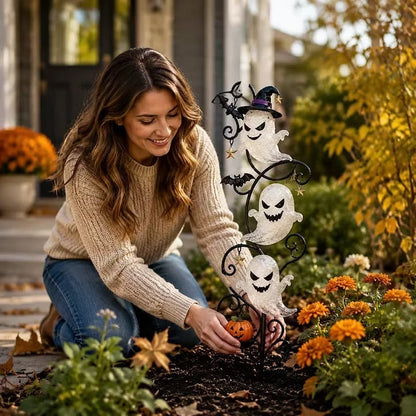 👻 Solar Halloween Little Ghost Garden Stake Light