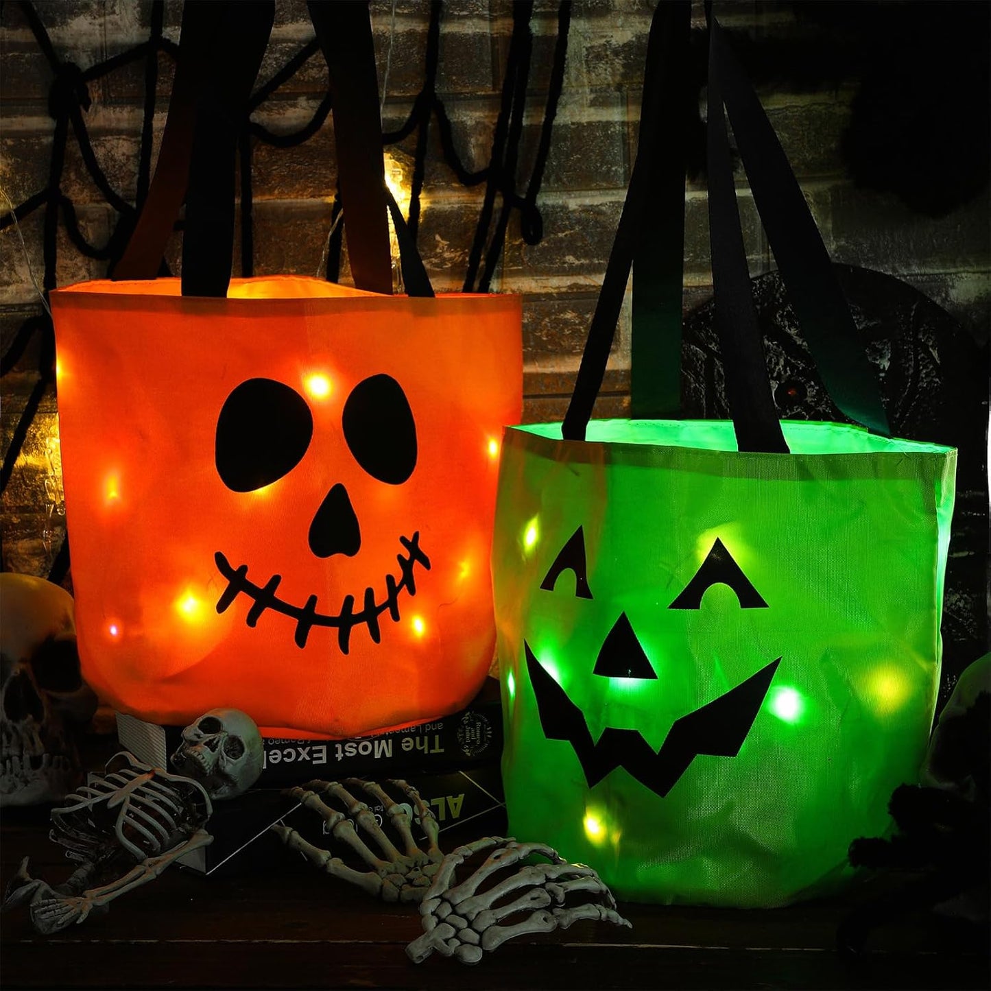 Halloween Trick or Treat LED Bucket for Kids