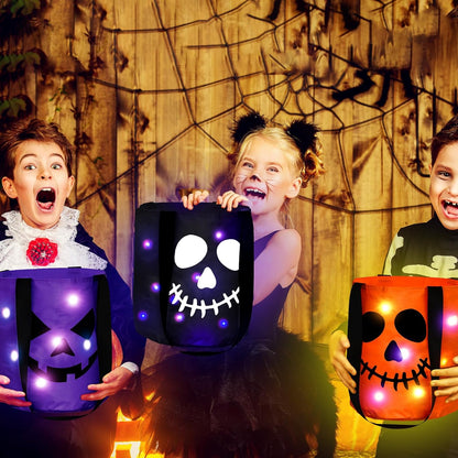 Halloween Trick or Treat LED Bucket for Kids