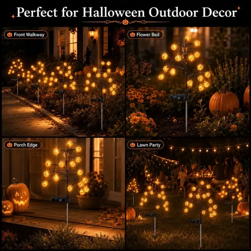 Pumpkin Solar Stake Lights