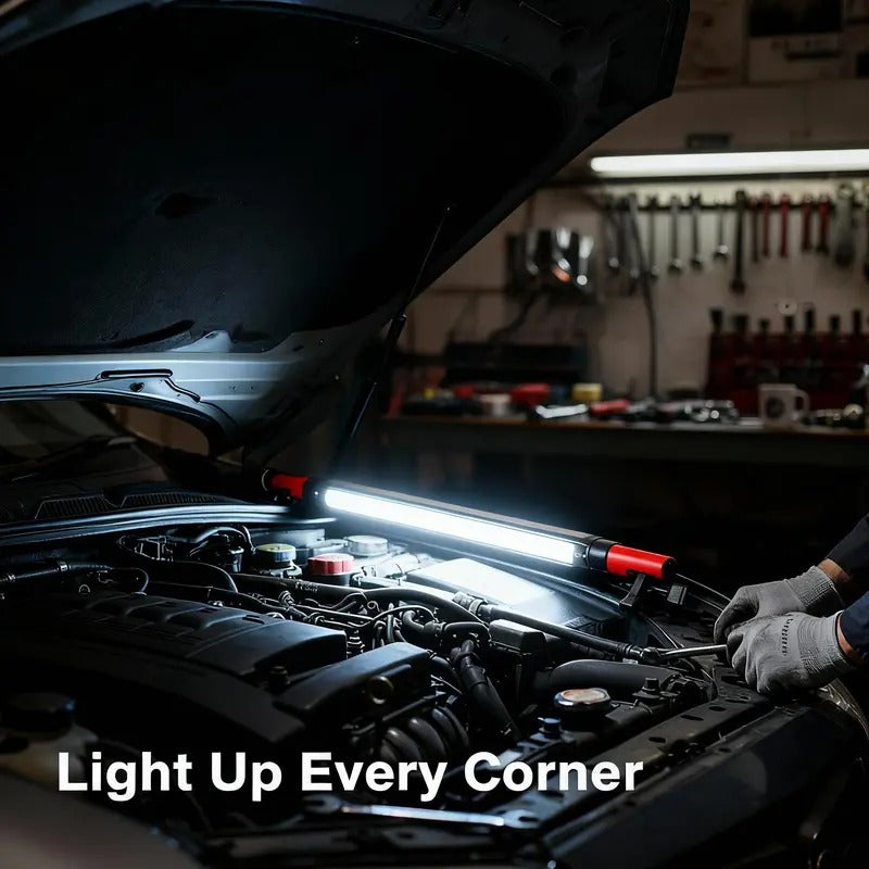 Magnetic COB Work Light | USB Rechargeable Auto Repair Light with Hook & Clip