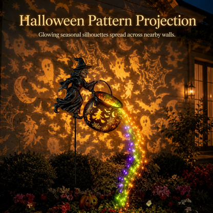 5K+ people purchased it over the past week.🧙‍♀Halloween Witch Cauldron Garden Light🎃✨