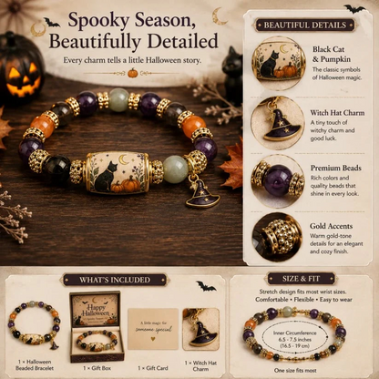 🔥Halloween Early Bird Sale🎃 Limited Edition Halloween Beaded Bracelet Set | Spooky Cute Gift Jewelry