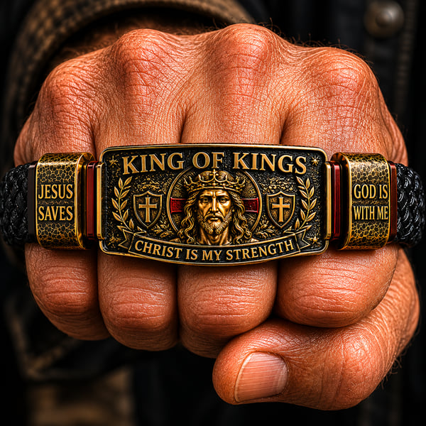 King Of Kings Faith Bracelet – Adjustable Christian Wristband Gift