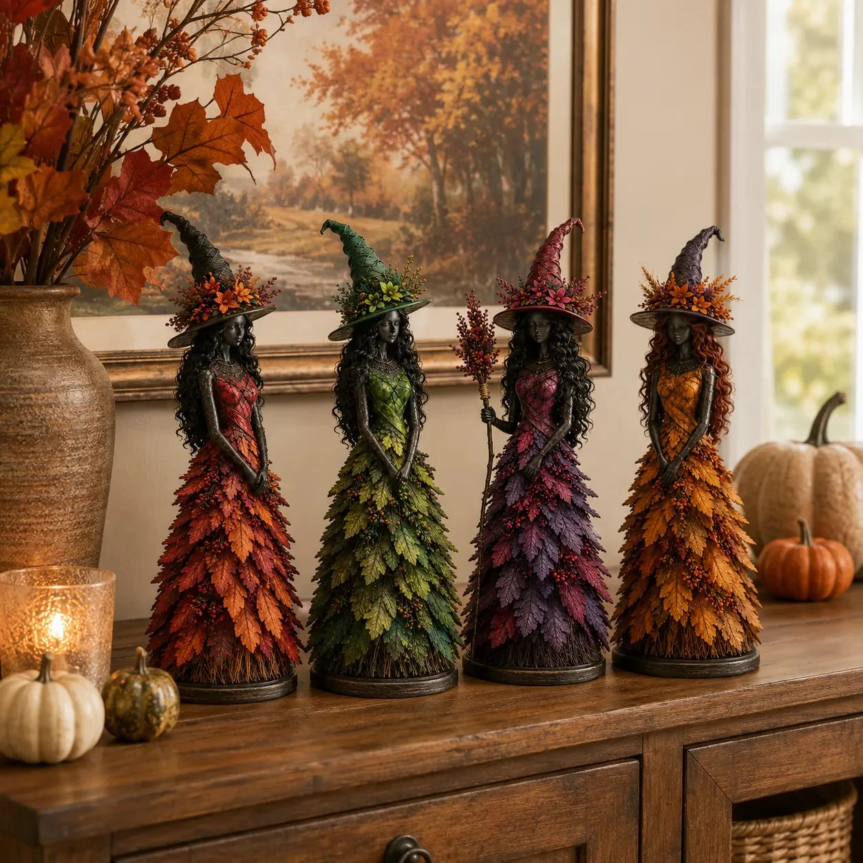 🧙‍♀Enchanted Autumn Witch Figurine🍂🎃