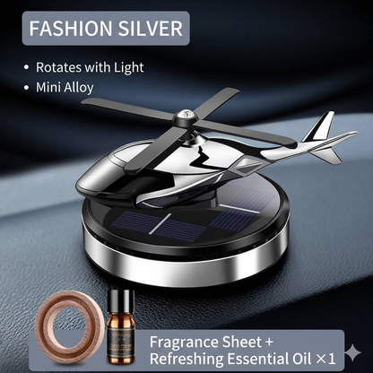 Solar-Powered Rotating Car Air Freshener (Airplane Design)